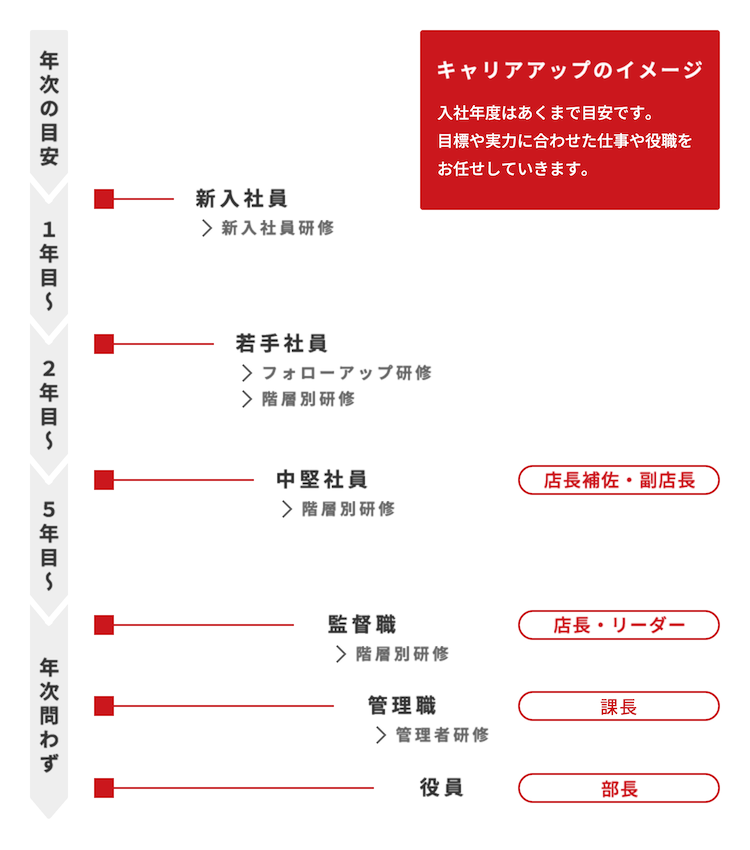 ダイヤアクセスのキャリアステップ